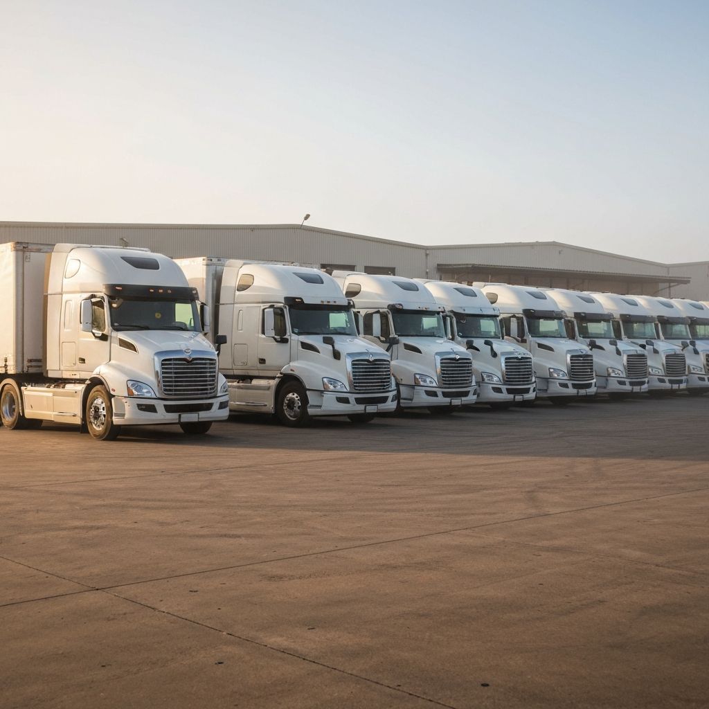 Fleet of trucks